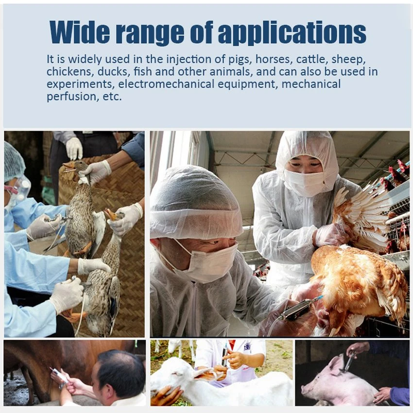 Application of veterinary pill gun Application of veterinary pill gun