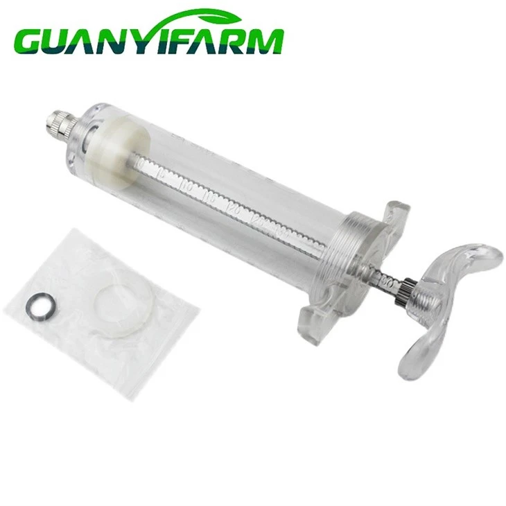 Steel Plastic 10ml 20ml Veterinary Injector For Animal